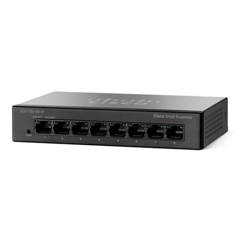 CISCO Switch 8x1000Mbps (4xPOE), Asztali, SG110D-08HP-EU