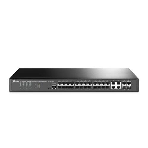TP-LINK Switch 20x1000Mbps + 4xGigabit SFP kombó + 4x10G SFP+ + 1xkonzol port, Menedzselhető, SG3428XF TP-Link