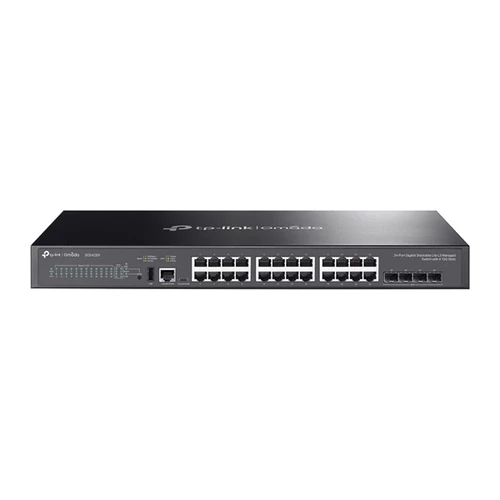 TP-LINK Switch 24x1000Mbps + 4x10Gbps SFP + 1xkonzol port, Menedzselhető, SG5428X TP-Link