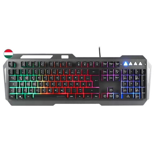 SPEEDLINK SL-670006-BK-HU Lunera vezetékes gaming billentyűzet megvilágítással, magyar kiosztás - fekete SPEEDLINK
