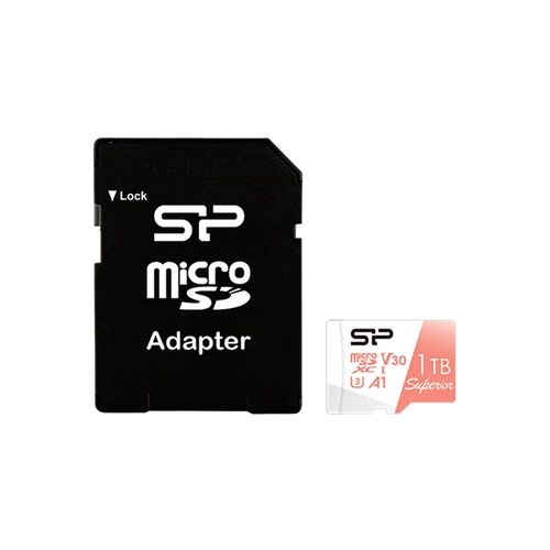 SILICON POWER Memóriakártya MicroSDXC 1TB CL10 UHS-I U3 V30 + adapter, Superior Silicon Power