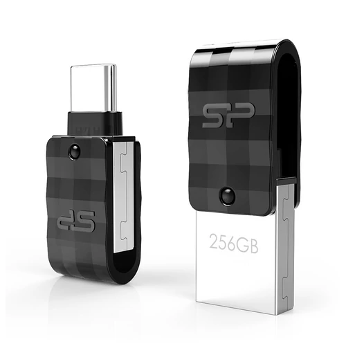 SILICON POWER Pendrive 64GB, Mobile - C31 USB Type-C + USB Type-A, Szürke Silicon Power