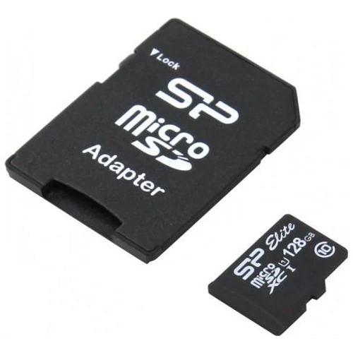 Silicon Power 128GB microSD+adapter, UHS1 (SP128GBSTXBU1V10SP)