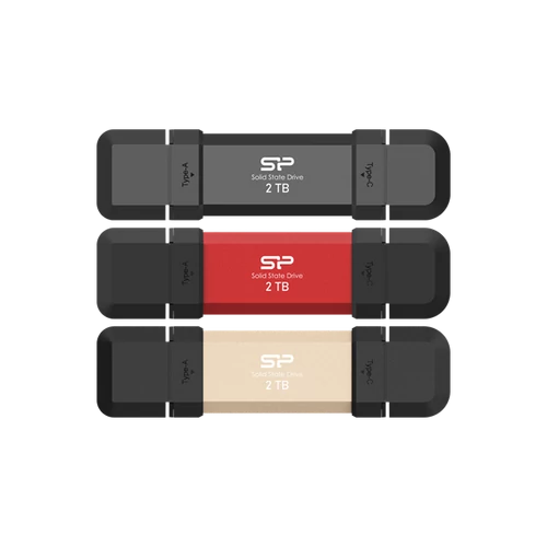 SILICON POWER Pendrive 250GB, DS72 USB 3.2 Gen2, Arany Silicon Power
