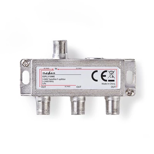 Nedis F elosztó 1-be - 3-ki, 5 - 2400 MHz | 6,5 dB, SSPL310ME NEDIS