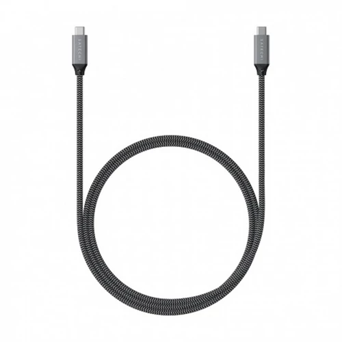 Satechi USB-C -USB-C kábel, 4.0  Braided 40 Gbps 80cm - Grey Satechi