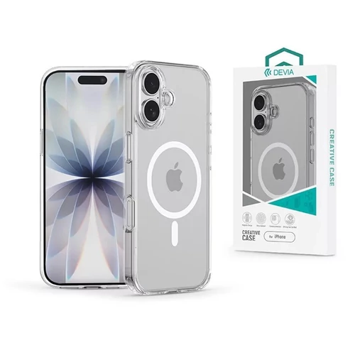 Devia Crystal Series Magnetic 360° kameravédős ütésálló tok - Apple iPhone 17 - átlátszó DEVIA
