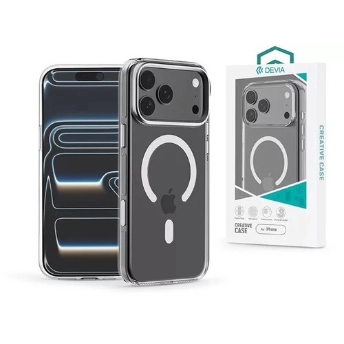 Devia Crystal Series Magnetic 360° kameravédős ütésálló tok - Apple iPhone 17 Pro Max - átlátszó DEVIA