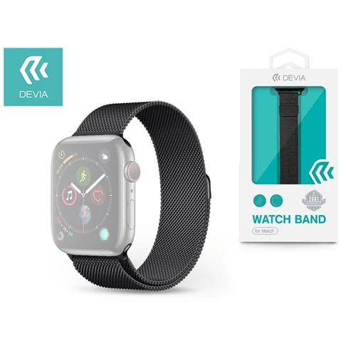 DEVIA APPLE WATCH FÉM SZÍJ - ELEGANT SERIES MILANESE LOOP - 38 / 40 / 41 MM - SPACE BLACK DEVIA