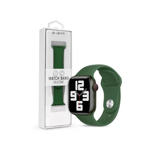 DEVIA APPLE WATCH SZILIKON SPORT SZÍJ - SILICONE DELUXE SERIES SPORT WATCH BAND - 42 / 44 / 45 / 49 MM - GREEN DEVIA