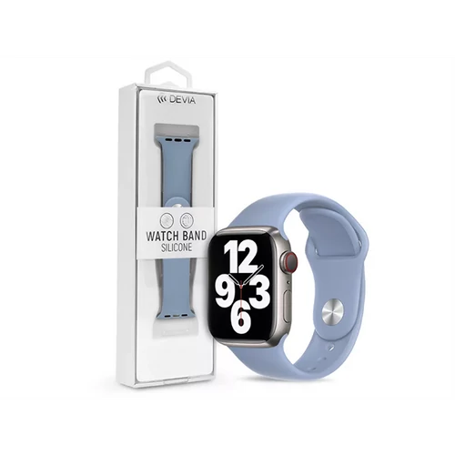 DEVIA APPLE WATCH SZILIKON SPORT SZÍJ - SILICONE DELUXE SERIES SPORT WATCH BAND - 42 / 44 / 45 / 49 MM - FOG BLUE DEVIA