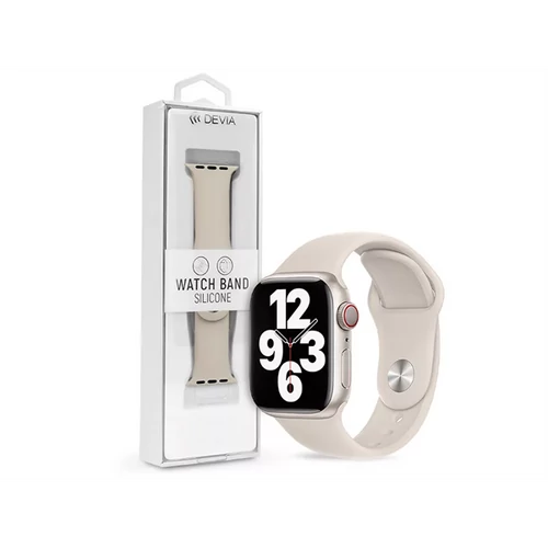 DEVIA APPLE WATCH SZILIKON SPORT SZÍJ - SILICONE DELUXE SERIES SPORT WATCH BAND - 42 / 44 / 45 / 49 MM - STARLIGHT DEVIA