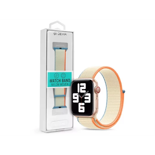 DEVIA APPLE WATCH SZÖVET SPORT SZÍJ - NYLON WOVEN DELUXE SERIES SPORT3 WATCH LOOP - 38 / 40 / 41 MM - CREAM WHITE DEVIA