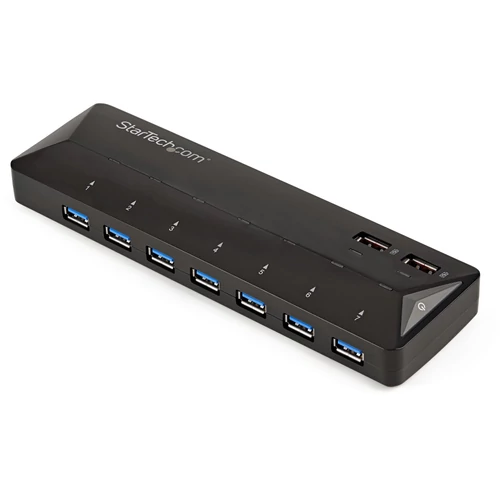 7-PT USB 3.0 HUB + CHARGE PTS 2X2.4A DEDICATED FAST CHARGE PTS