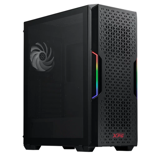 ADATA XPG Ház Midi ATX Starker AIR, 2x120mm ventilátor, Tápegység nélkül, üvegfalú, fekete ADATA