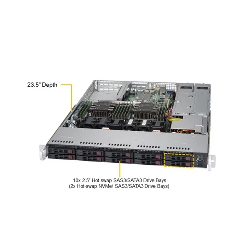 Supermicro Server SYS-1029P-WTRT 1U 10x2.5”Hot.swap  2xLGA3647/12RDIMM/2x10GbE