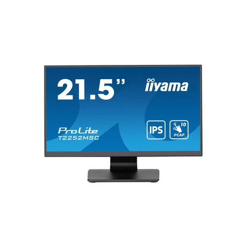iiyama touch IPS monitor, 21,5", 1920 x 1080, 16:9, 250cd, 5ms, 1000:1, HDMI / DP / USBx2, T2252MSC-B2 Iiyama