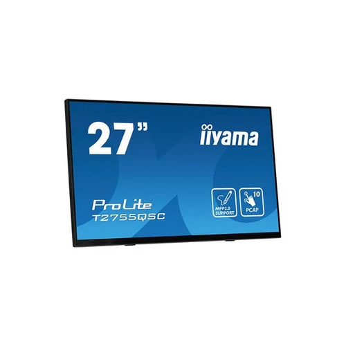 iiyama touch IPS monitor, 27", 2560 x 1440, 16:9, 400cd, 5ms, 1000:1, HDMI / DP / USBx2, T2755QSC-B1 Iiyama
