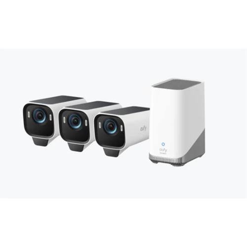 ANKER EUFYCAM S3 Pro Biztonsági Kamera Rendszer (3 + 1) 4K UHD, Beépített Napelem, BionicMind, kültéri - T88933W1 Anker
