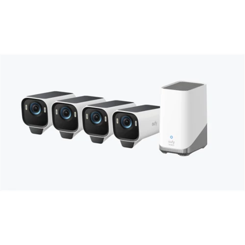ANKER EUFYCAM S3 Pro Biztonsági Kamera Rendszer (4 + 1) 4K UHD, Beépített Napelem, BionicMind, kültéri - T88943W1 Anker