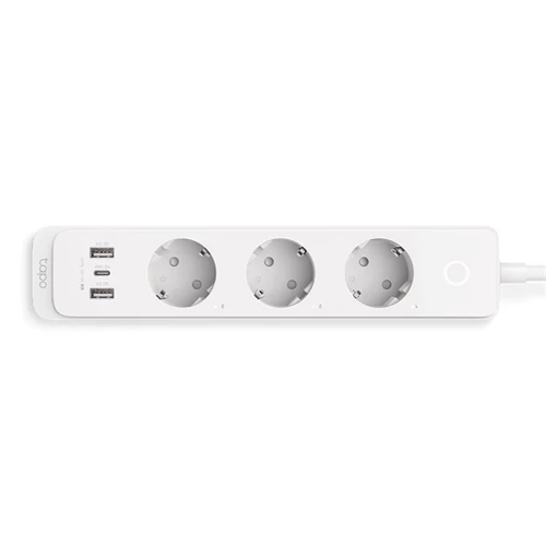 TP-LINK Okos Elosztósor Wifi-s, 3xDugalj + 2xUSB + 1x 18W USB-C, TAPO P300