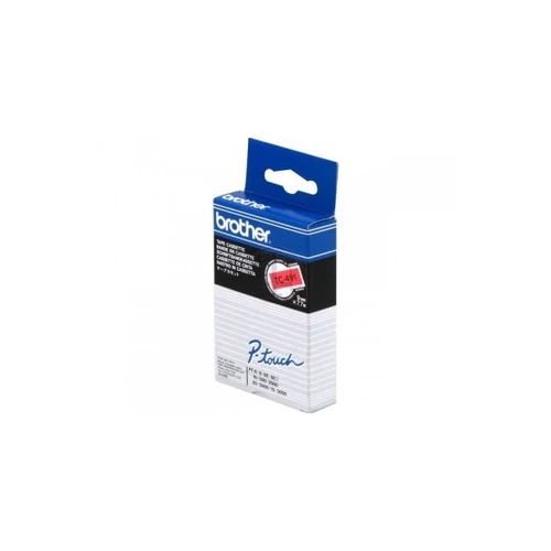 Brother szalag TC491 P-Touch, 9mm piros alapon fekete Brother