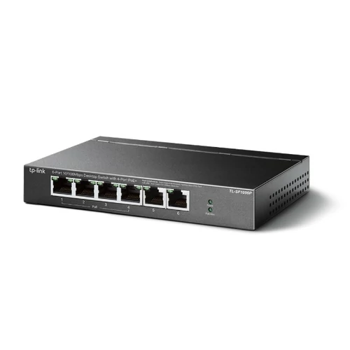 TP-LINK Switch 6x100Mbps (4xPOE + ), TL-SF1006P