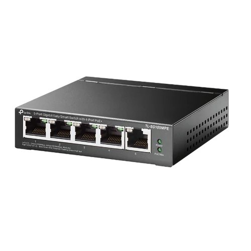 TP-Link TL-SG105MPE 5-Port Gigabit Easy Smart Switch with 4-Port PoE+