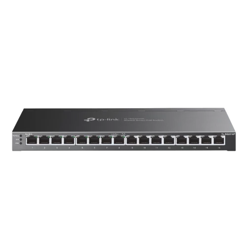 TP-LINK Switch 16x1000Mbps (8xPOE+ / 8xPOE), Fémházas Asztali / Rackes Menedzselhető, TL-SG2016P TP-Link