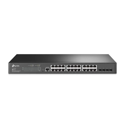 TP-LINK Switch 24x1000Mbps + 4xGigabit SFP + 2xkonzol port, Menedzselhető, TL-SG3428