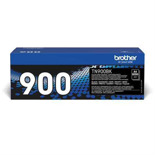 Brother Toner TN-900BK, Szuper nagy töltetű - 6000 oldal, Fekete Brother