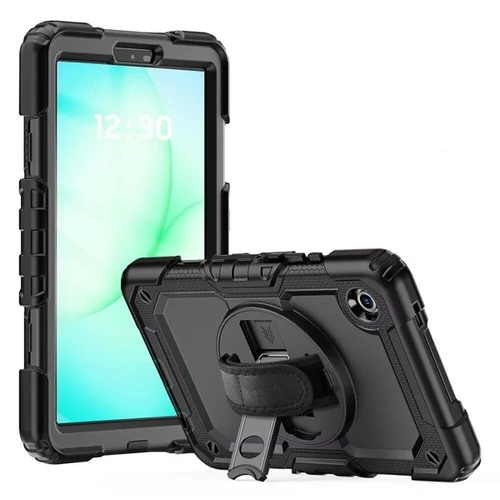 Tech-Protect Solid ütésálló tok Galaxy Tab A9 / A11 8,7" kijelzővédővel - fekete - ECO DEVIA
