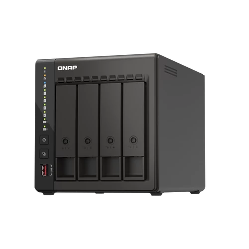 QNAP NAS 4 fiókos Celeron J6412 4x2,6GHz, 8GB RAM, 2x25000Mbps, 2xHDMI1.4b, 2xUSB3.2Gen2, 2xM.2 2280 Slot - TS-453E-8G QNAP