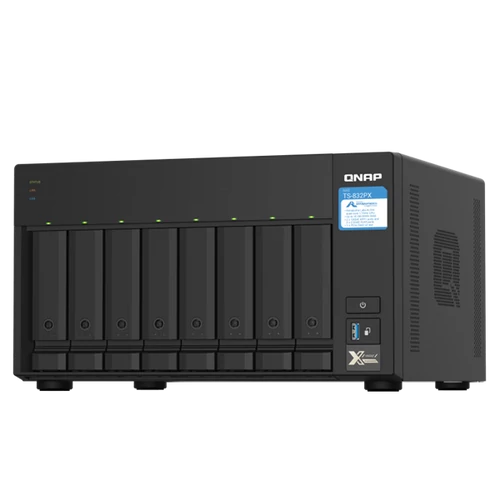 QNAP NAS 8 fiókos TS-832PX-4G Cortex-A57 4x1,7GHz, 1x4GB RAM, 2x2.5G / 1G / 100M,  2x10GbE SFP+