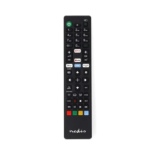 Nedis csere távirányító ,Sony ,Fix ,1 eszköz ,Amazon Prime , Disney+ , Netflix , YouTube gombok ,Infravörös ,Fekete NEDIS