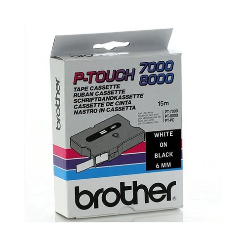 BROTHER szalag TX-315, Fekete alapon Fehér, Laminált, 6mm  0.23", 8 méter Brother