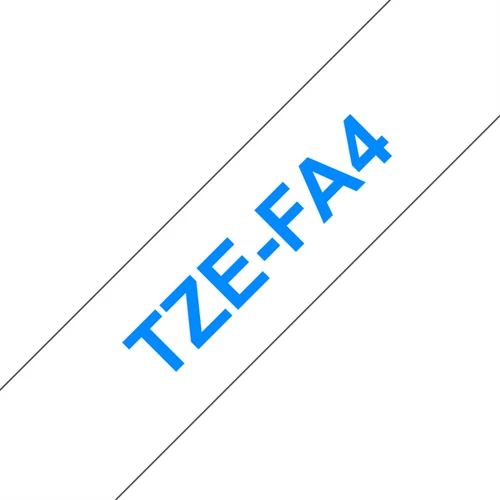 BROTHER szalag TZe-FA4, Fehér alapon Kék, Szövet szalag, 18mm  0.47", 3 méter Brother