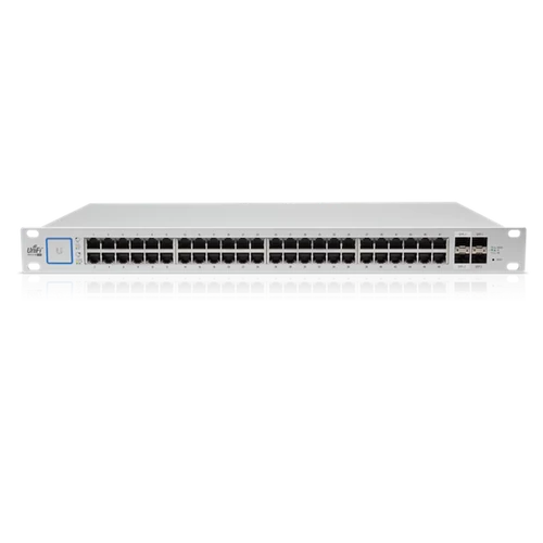 UBiQUiTi Switch 48x1000Mbps (POE + ) + 2x10Gbps SFP+ + 2x1000Mbps SFP, Menedzselhető, Rackes - US-48-500W