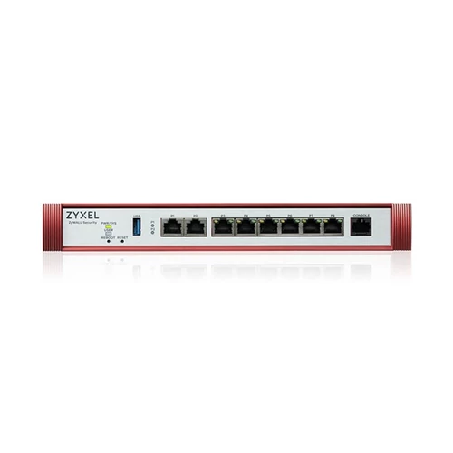 ZYXEL Tűztfal 1x2.5-GbE port + 6x1-GbE +1xPOE+ 1xUSB 3.0 + 1konzol port + 1 év Security Bundle, USGFLEX200HP-EU0102F Zyxel