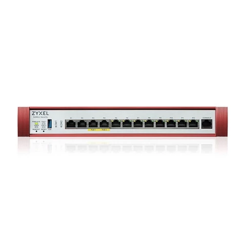 ZYXEL Tűzfal 4x2.5-GbE port(2xPOE + ) + 8x1-GbE + 1xUSB 3.0 + 1konzol port + 1 év Security Bundle, USGFLEX500H-EU0102F Zyxel