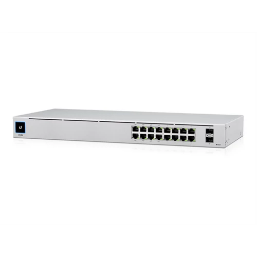 UBiQUiTi Switch 16x1000Mbps (8xPOE + ) + 2x1000Mbps SFP, Menedzselhető, Rackes - USW-16-POE