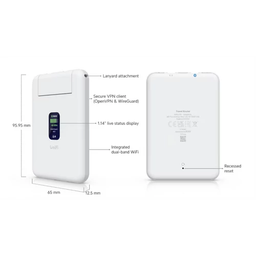 UBiQUiTi Wireless Mobile Router 2x1000Mbps, WiFi 5 - UTR Ubiquiti