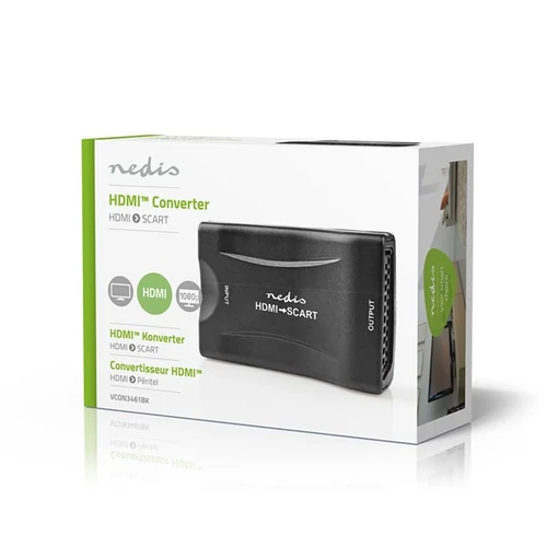 Nedis videó konverter VCON3461BK, HDMI bemenet, SCART kimenet 1080p NEDIS