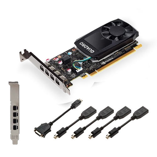 PNY NVIDIA Quadro P1000 GDDR5 4GB/128bit, 640 CUDA PCI-E 3.0 x16, 4xminiDP, Low