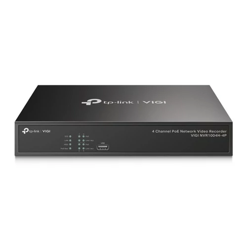 TP-LINK Video Recorder 4 csatornás POE+ + 1x2TB HDD, VIGI NVR1004H-4P-2TB TP-Link