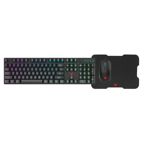 OMEGA VARR gamer billentyűzet + egér + egérpad szett, állítható RGB, USB, EN, 800-3200DPI