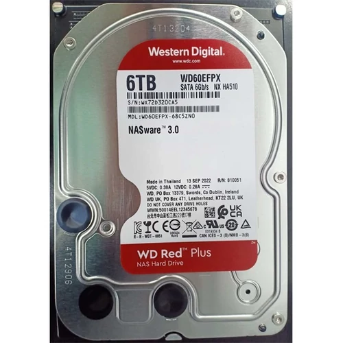 WESTERN DIGITAL 3.5" HDD SATA-III 6TB 5400rpm 256MB Cache, CAVIAR Red Plus Western Digital