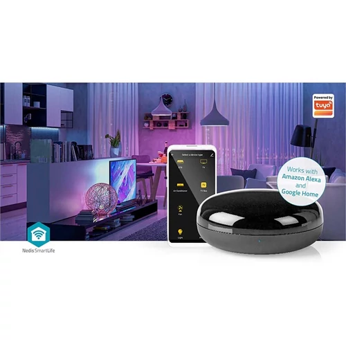 Nedis WIFIRC10CBK WI-FI univerzális infra távirányító, távirányító jeltovábbító NEDIS