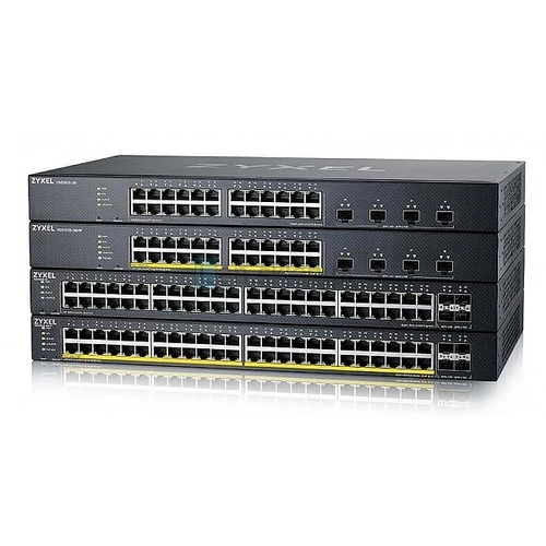 ZYXEL Switch 48x1000Mbps(48xPOE + ) + 4x10G SFP + , Fémházas Menedzselhető, Rackes, XGS1935-52HP-EU0101F Zyxel