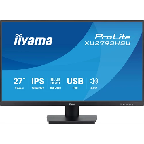 IIYAMA ProLite monitor, IPS, 27", 1920x1080, 16:9, 300 cd / m˛, 1ms, 1300:1, HDMI / DisplayPort / 2xUSB Iiyama
